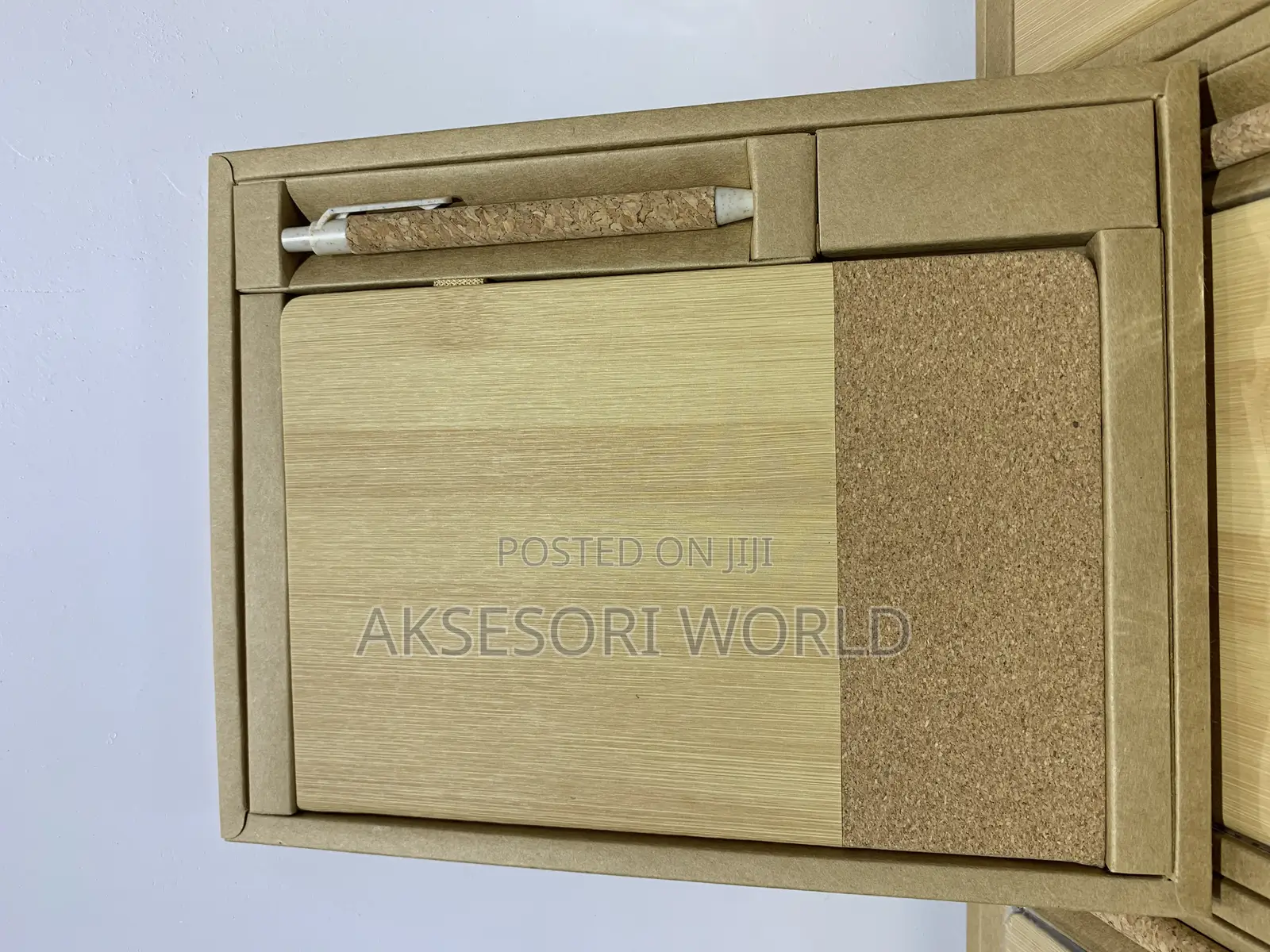 Bamboo and Cork Notebook Set Corporate Gift Ecofriendly