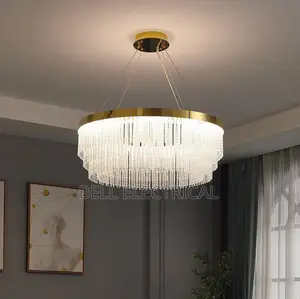 Modern Gold Luster Crystal Chandelier
