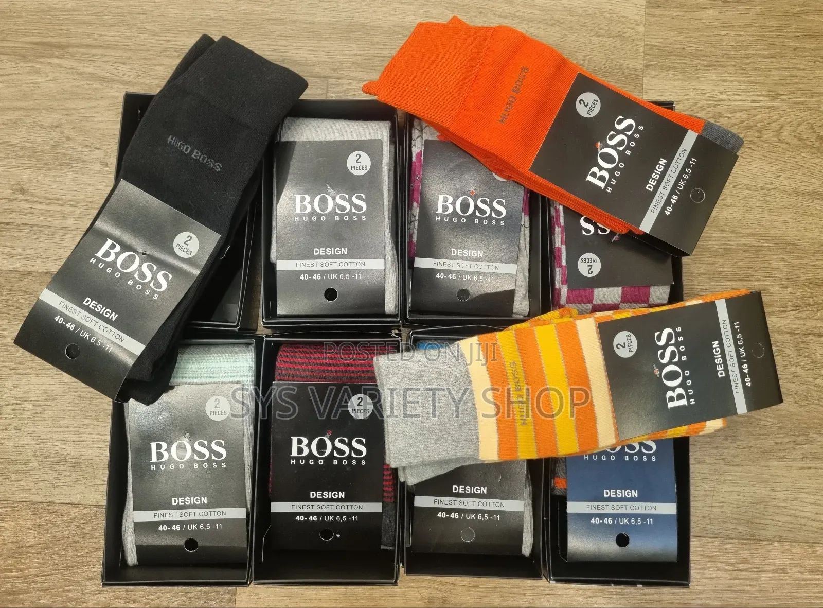 2 in 1 Hugo Boss Socks Finest Wool Cotton Socks