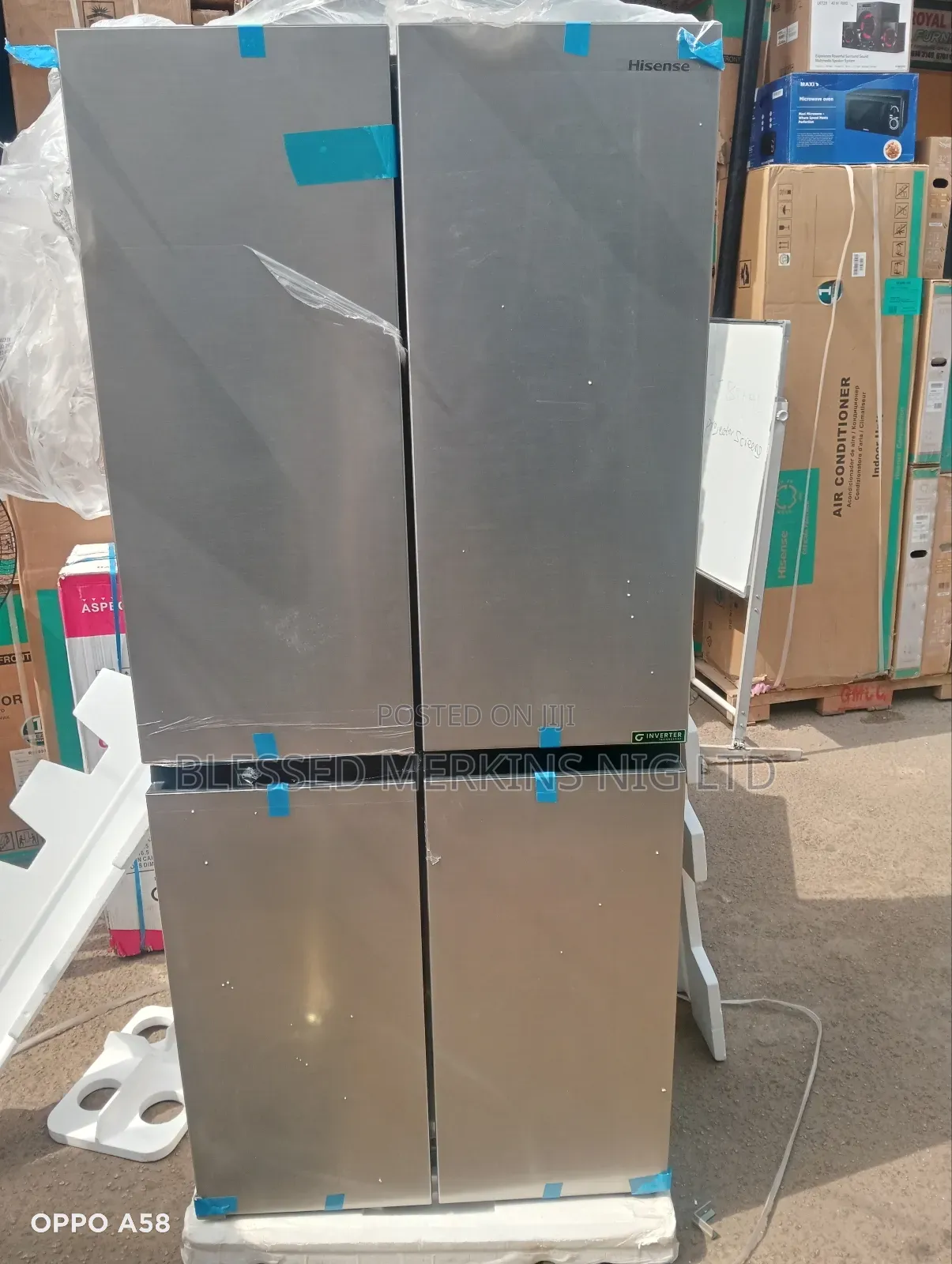Hisense Side by Side Fridge 4doors 427litres Inverter Compressor
