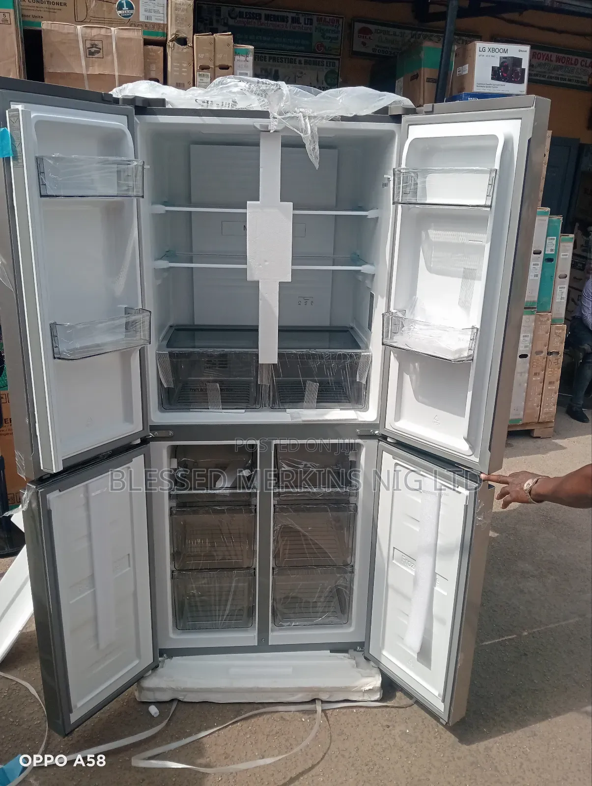 Hisense Side by Side Fridge 4doors 427litres Inverter Compressor