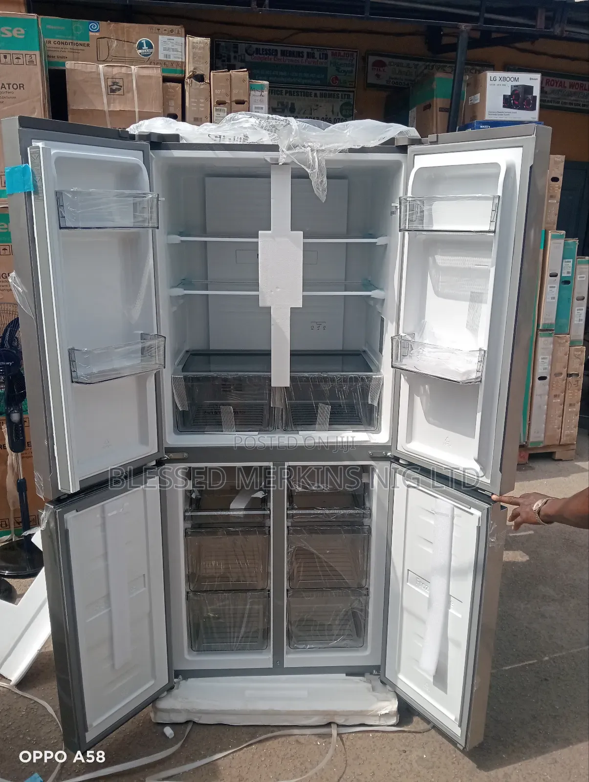 Hisense Side by Side Fridge 4doors 427litres Inverter Compressor