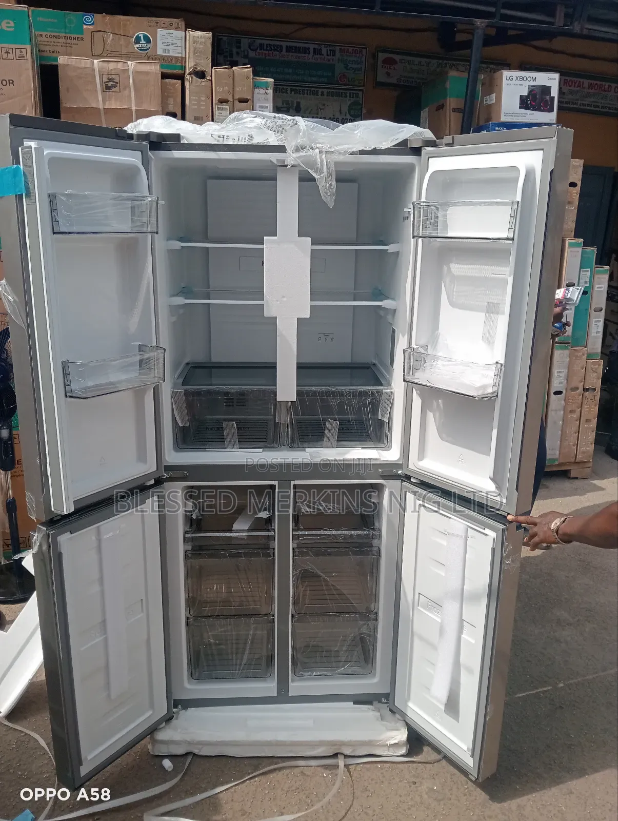 Hisense Side by Side Fridge 4doors 427litres Inverter Compressor