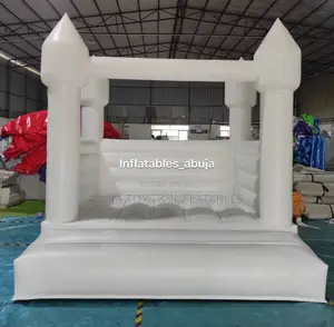 White Bouncing Castle 3x3m Comes With Air Blower And Repair Kits