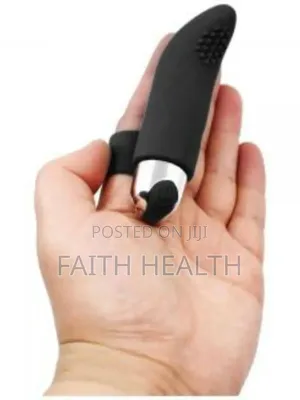 Finger Mini Vibrating Wand Bullet Sex Toy - Black