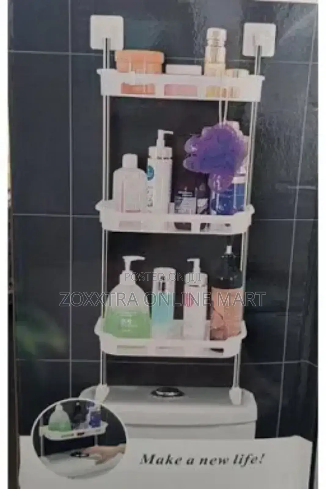 Adjustable 2 Or 3 Layer Bathroom Storage Rack