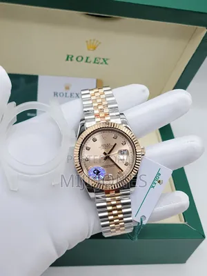 Super Clone Silver & Rose Gold Chain & Dial Datejust – Fresh Elegance
