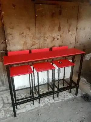 Metal Stool With Table