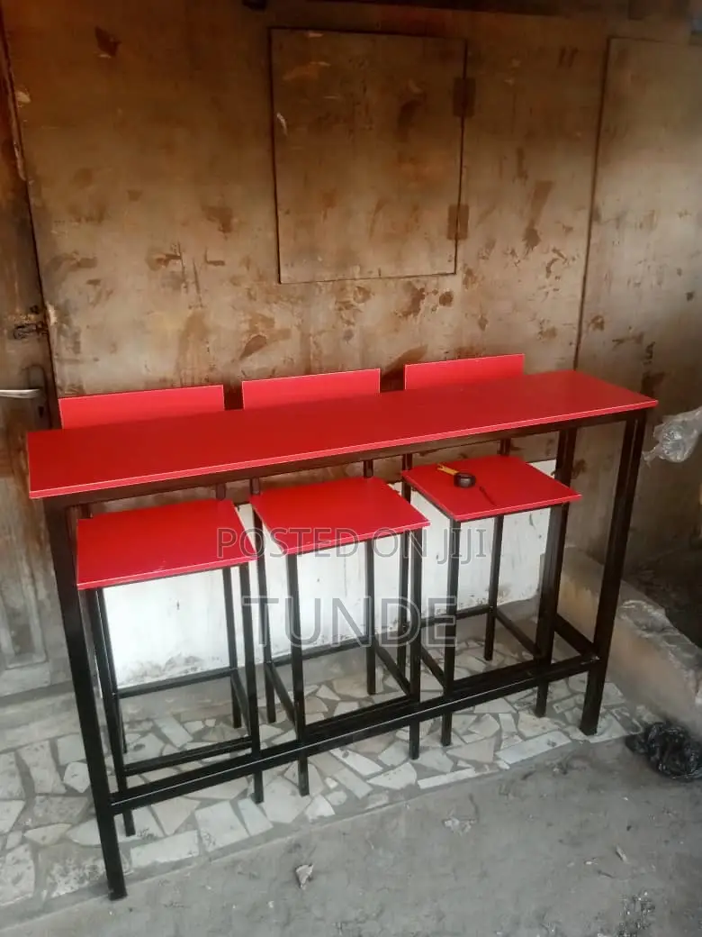 Metal Stool With Table