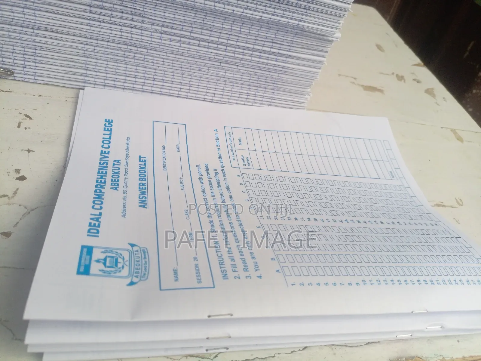 Exam Answer Booklets | Exam Sheets For Schools
