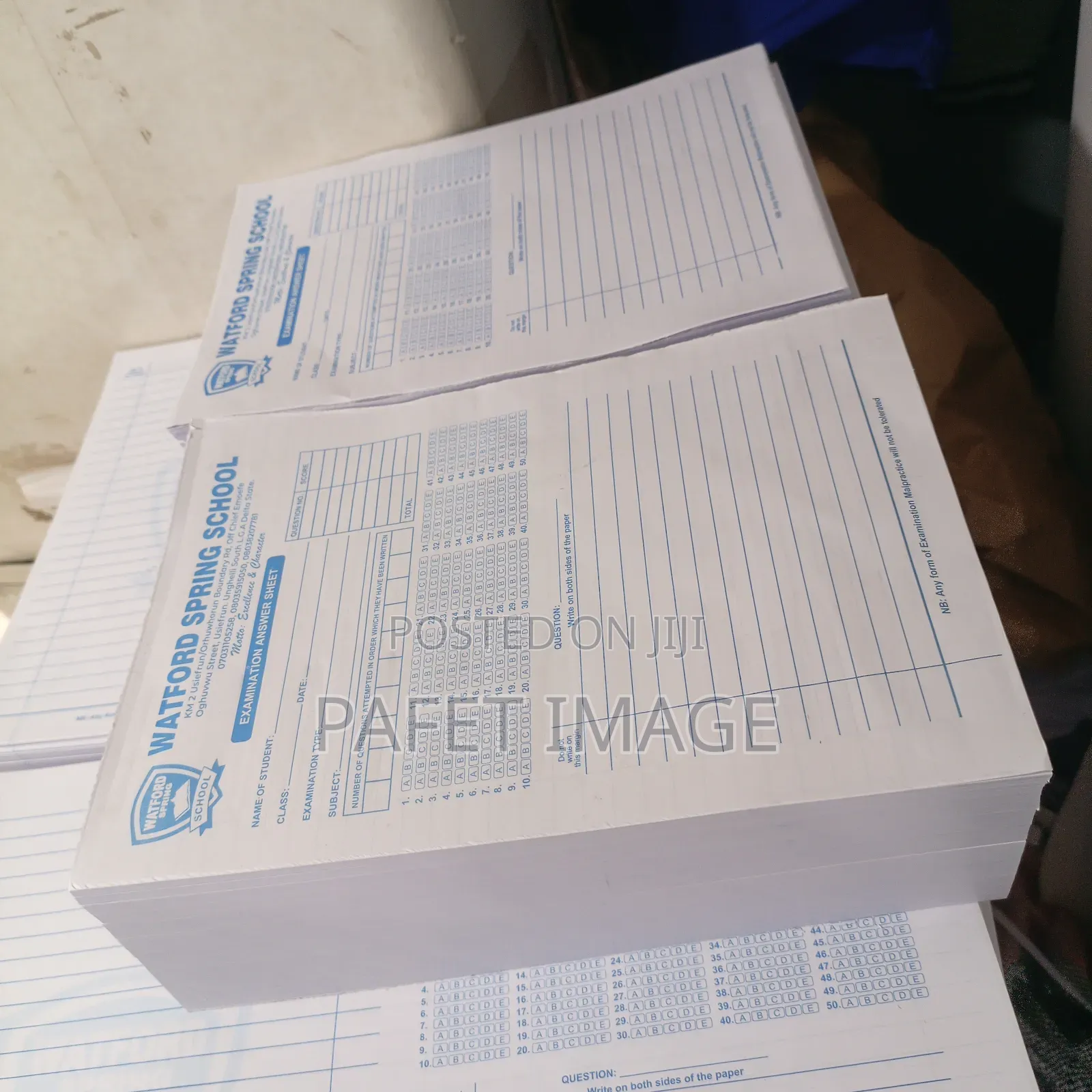 Exam Answer Booklets | Exam Sheets For Schools