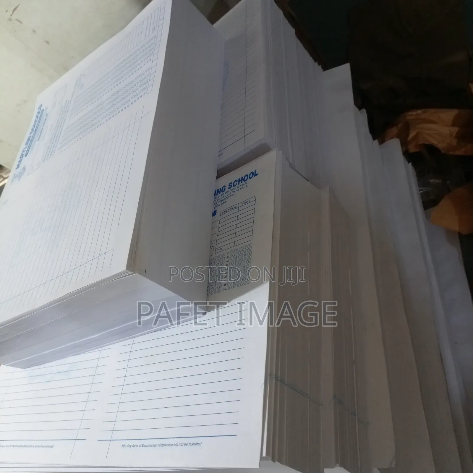 Exam Answer Booklets | Exam Sheets For Schools
