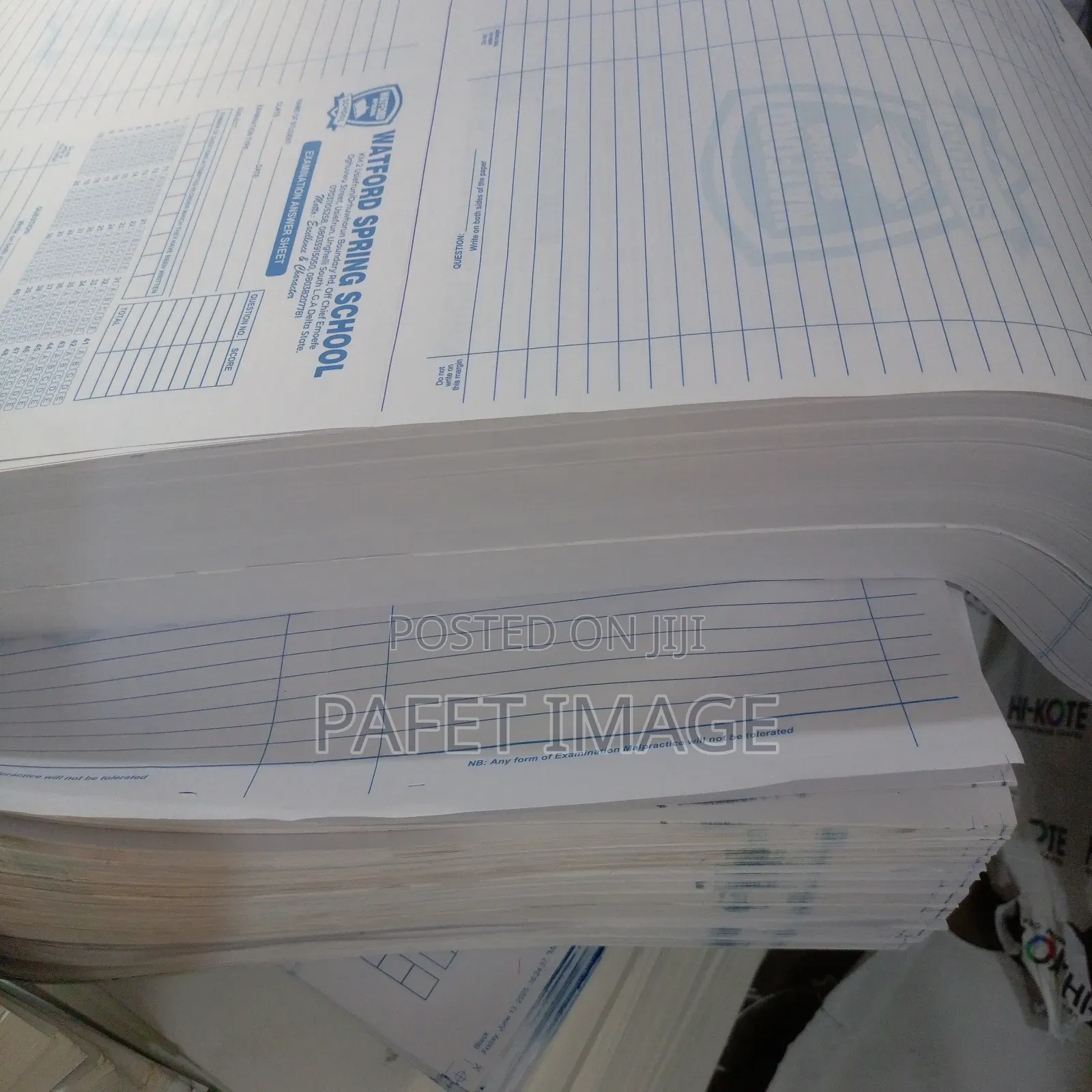 Exam Answer Booklets | Exam Sheets For Schools