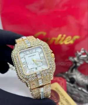'High Quality Stoned Wrist Watch (Chain)