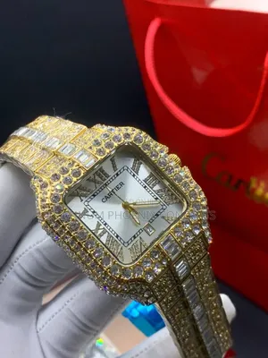 'High Quality Stoned Wrist Watch (Chain)