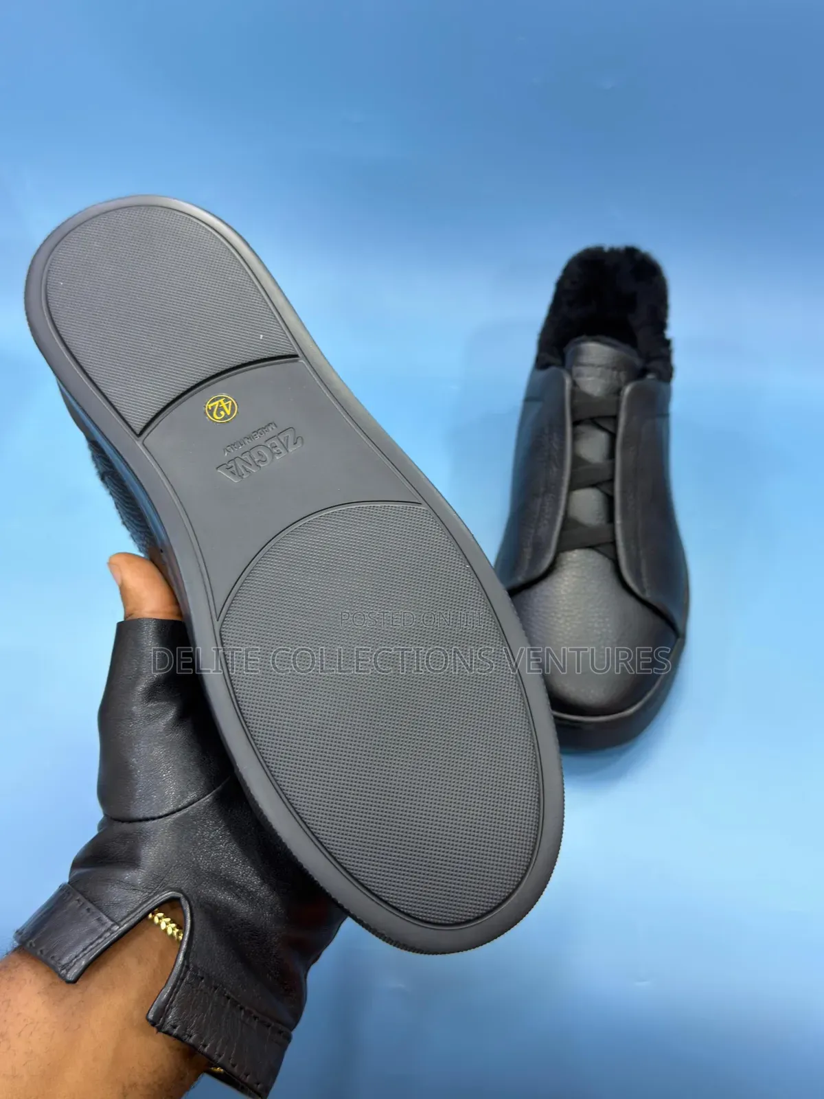 *Original Zegna Triple Stitch Sneakers*