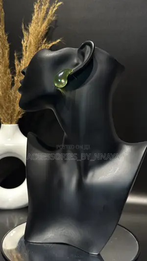 Green Hoop Earring