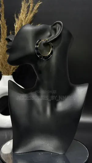 Black Hoop Earring