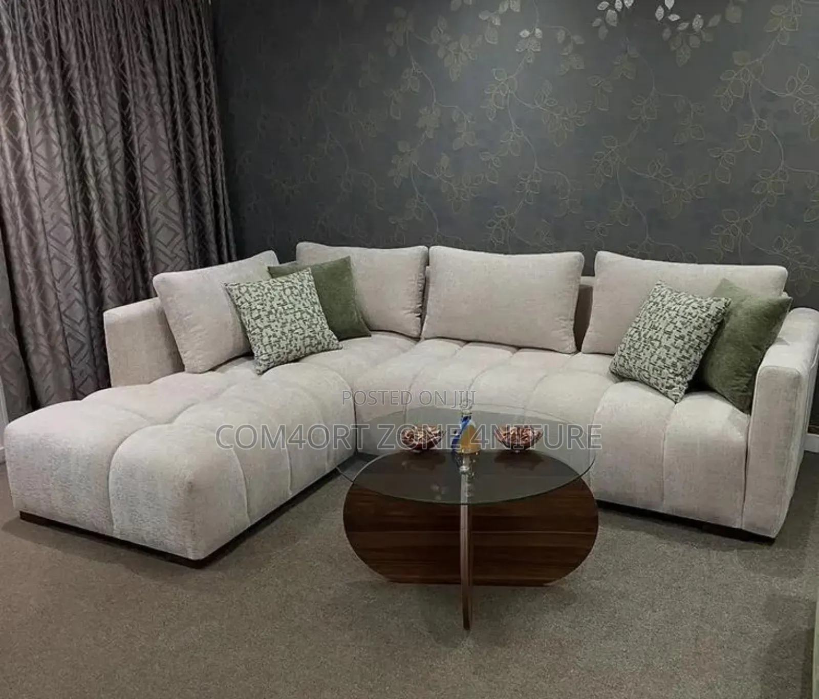 Partitioned L Shaped Sofa