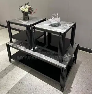 3 in 1 Marble Top Center Table