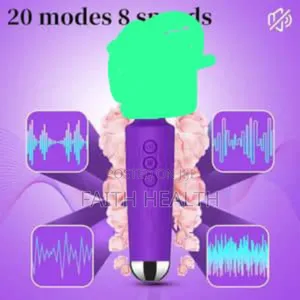 20 Speed Magnetic Wand Vibrator for Women--Purple