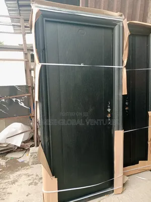 3ft Black Steel Door