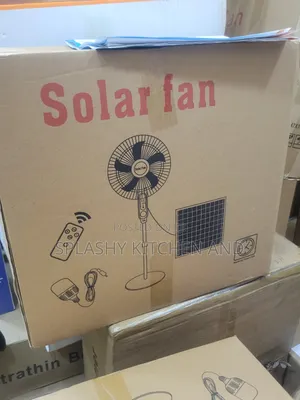 16" 3 in 1 Rechargeable Solar Fan With Remote + Solar Panel + Bulb