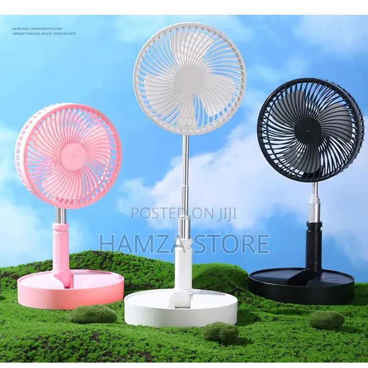 Foldable Fan With Pole