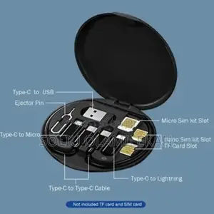 Multiple Interface Data Cable - Android/Ios/Type C - Black
