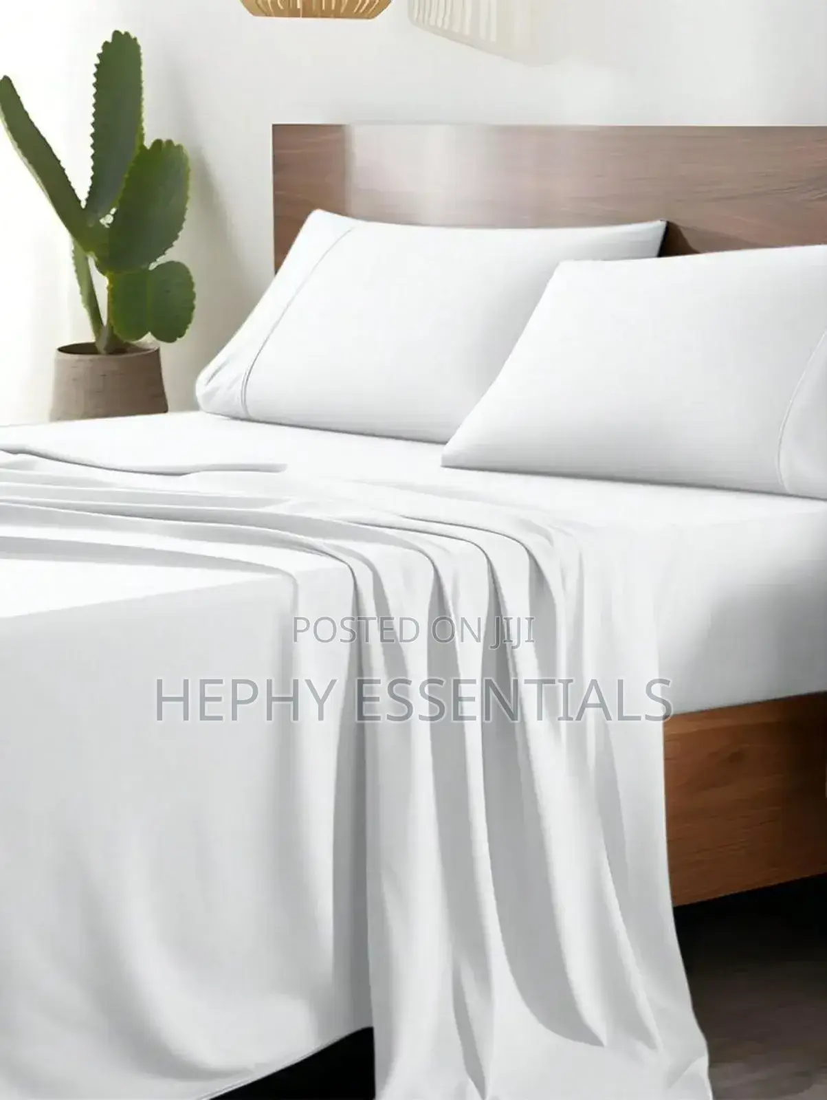 White Striped Designed Bedsheet And Duvet
