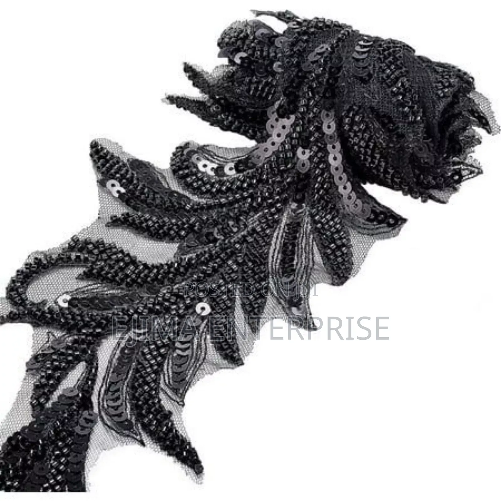 Beaded Flower Rhinestone Trimming by Yards