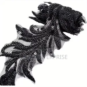 Beaded Flower Rhinestone Trimming by Yards