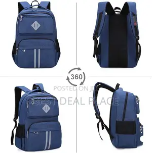 Hopyock Multi-Pocket Unisex School Backpacks With Night Reflection