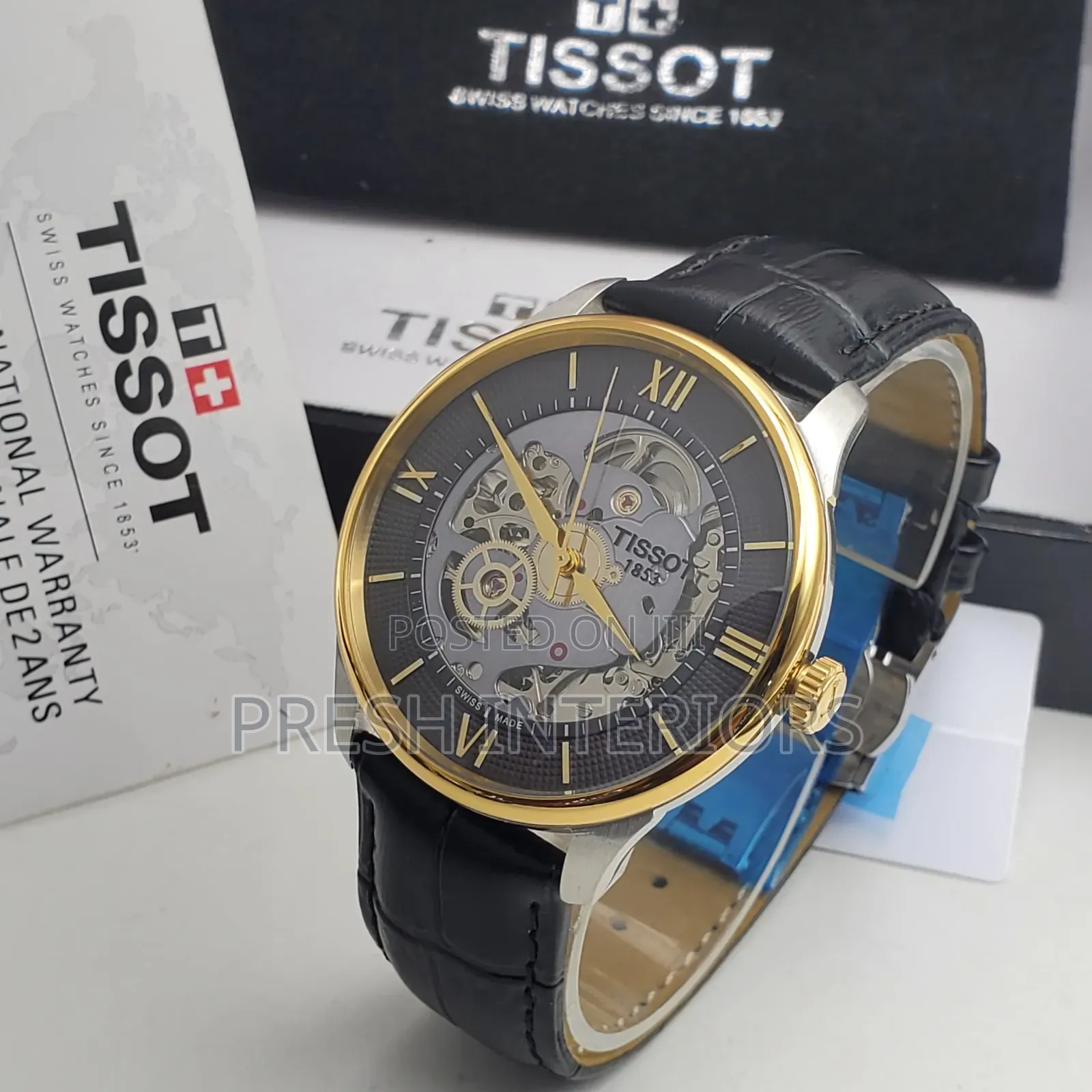 *_Tissot Skeleton Automatic Leather