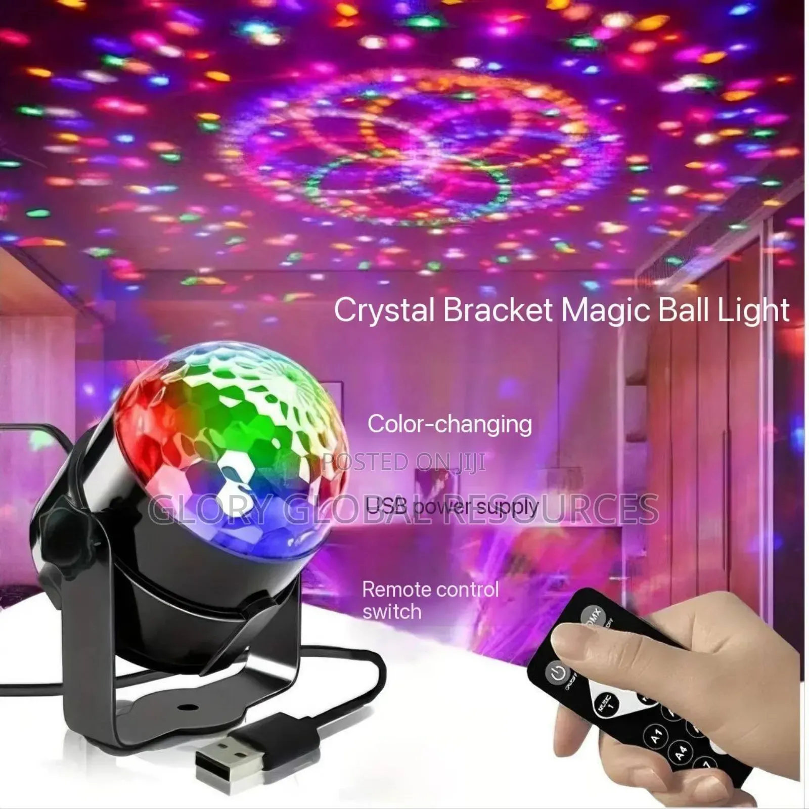 Usb-operated Colour Changing Led Party Light + Remote Control