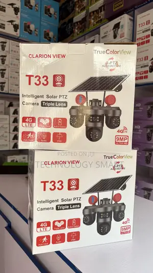 T33 V380 Intelligent Solar PTZ Camera Triple Lens