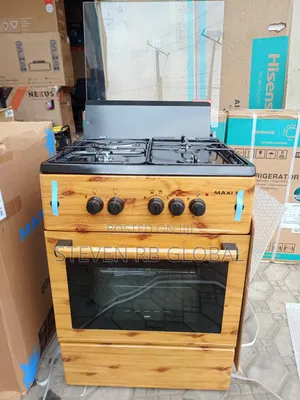 Maxi Gas Cooker 60×60cm (3+1) Burners – Wood Finish | Maxi 6060 (3+1)