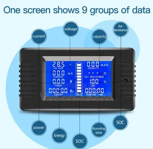 DC 0-500V 0-300A Digital Current & Voltage Meter With Shunt - Battery Level Monitor