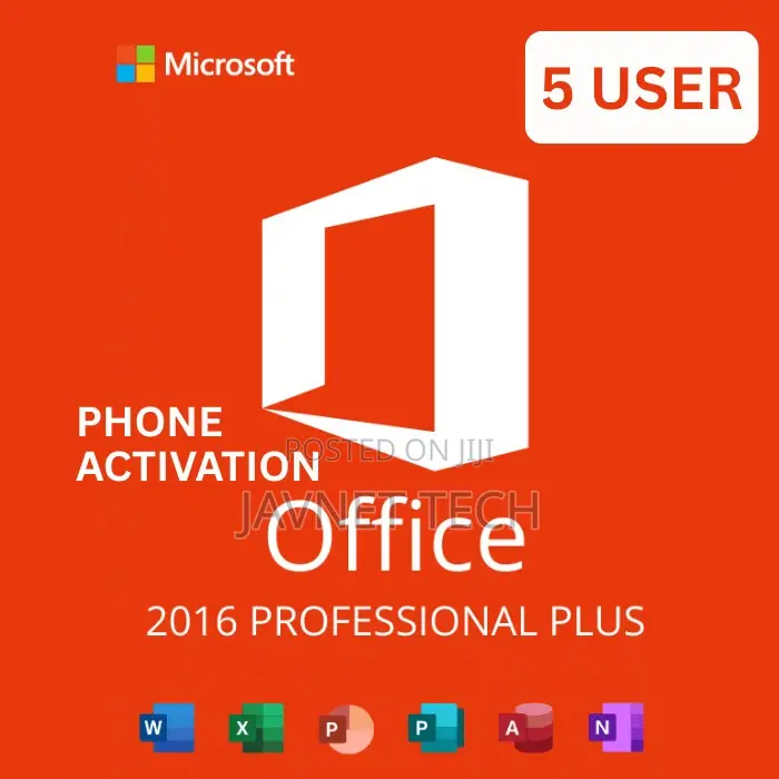 Office 2016 Pro Plus 5 User (Phone Activation)