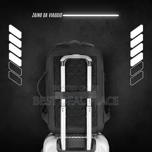 17' Large Capacity Men's Usb Port Backpack, Waterproof