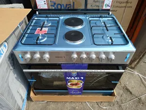 Maxi 60×90 Standing Gas Cooker (4 Gas + 2 Electric) | Maxi (4+2) Inox