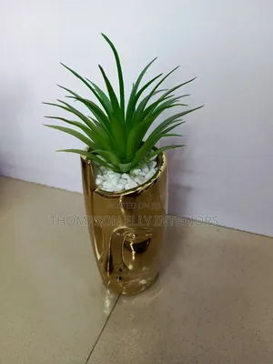 Gold Vase With Flower