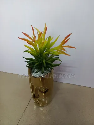 Gold Vase With Flower