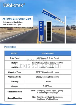 Wakatek All in One Solar Street Light