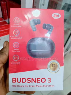 Itel TWS Budsneo 3 Earbuds Earpods Buds Neo 3 100hours Enc Black