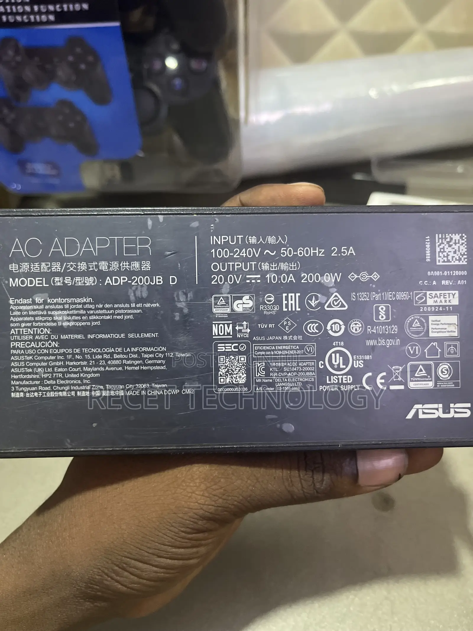Asus 200w Laptop Charger Adapter 20v