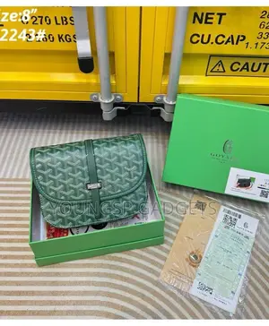 Goyard Belvedere Messenger Bag in Goyard and Leather With Palladium