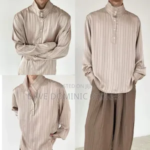 Shiny Silk Free Fit Couture Long Sleeve Shirts