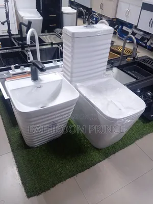 Glossy White Executive Water Closet With Wallhung Basin