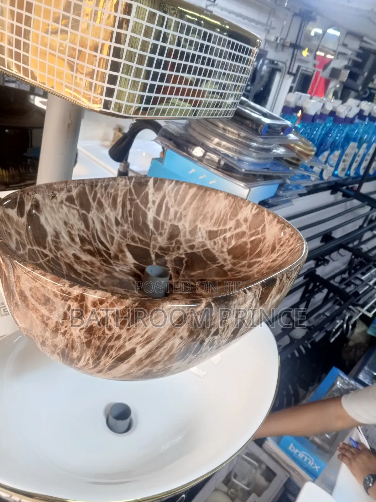 Brownish Countertop Basin